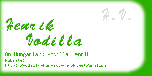 henrik vodilla business card